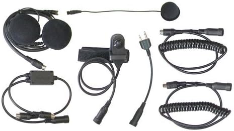 MotoComm Plug-in Bike-To-Bike Communications for Uniden GMRS Radios - H-Bar Mount - Full Helmet
