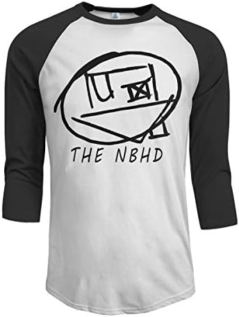 HKWEIUQ Crop Top The Neighbourhood Men's 3/4 Sleeve Raglan Baseball T Shirt Black