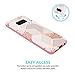 JAHOLAN Galaxy S8 Plus Case Bling Glitter Sparkle Marble Design Slim Flexible Bumper Glossy TPU Soft Rubber Silicone Cover Phone Case for Samsung Galaxy S8 Plus Rose Gold