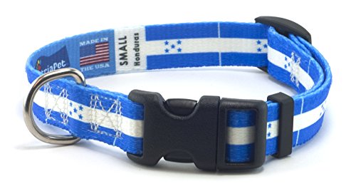 Honduras Honduran Flag Dog Collar by PatriaPet for Small Dogs