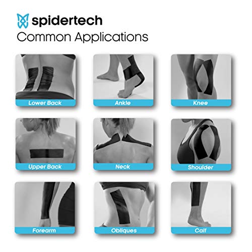 SpiderTech Therapeutic Kinesiology Tape Uncut Roll (Pack of 6) 50mm x