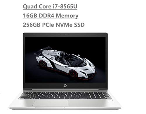 2019 HP Probook 450 G6 15.6″ FHD (1920×1080) Business Laptop (Intel Quad-Core i7-8565U, 16GB DDR4 RAM, 256GB PCIe NVMe M.2 SSD) USB Type-C, Backlit Keyboard, RJ45, HDMI, Windows 10 Pro Professional