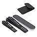 Prefer Beauty – Stainless Steel Sharp Nail Clippers Kit for Fingernails & Toenail + 1 Black Nail Cleaner / File Gift for Men & Women Set of 3 With Leather Travel Case