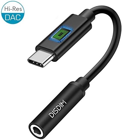 Pixel 2 USB-C to 3.5mm Headphone Audio Adapter Cable, DISDIM Type C Aux Microphone Stereo Cord for Google Pixel 2/Pixel 2 XL, HTC, Motorola Moto Z, Essential PH-1, LG and Other USB C Devices-Black