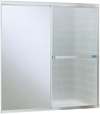 STERLING 690B-59S-G04 Bath Door Bypass 55-1/4"H x 51-1/4 - 56-1/4"W Mirrored Glass Silver