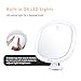VICOODA 7X Magnifying Lighted Vanity Makeup Mirror with 24 LED Lights, Natural Daylight, Touch Sensor Light Control, 30 Min Auto Turn Off, 360 Degree Swivel Rotation and Locking Suction