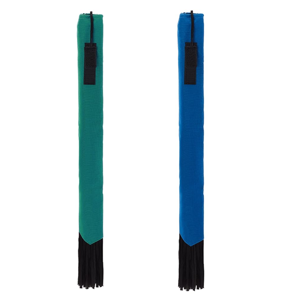 OLYCRAFT 2Pcs Horse Tail Bag with Fringe 70x7.3cm Waterproof Horse Tail Bags 4mm Thick Guard Tail Bag Stretchy Tail Bag for Equestrian Horses Accessory Keep Tail Clean -Blue and Green