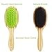 Dog Bath Massage Brush for Dog Cat Shower Grooming, Double Sided Silicone Pin Bristle Bamboo Comb Remove Loose Dirt Shedding Hair for Short Medium Long Hair Pet