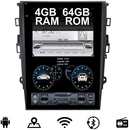 Autostereo Andriod 8.1 Car Stereo GPS Navigation Sat Nav For Ford Fusion MK5 2013-2019 Support Europe 49 Country Mapping DAB+ WIFI OBD 12.1" Touch Screen