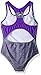 Speedo Solid Infinity Splice One Piece Swimsuit, Heather Grey, Size 8