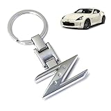 iJDMTOY Chrome Polished Ally Metal Letter Z Key Chain Ring Compatible With Nissan 240ZX 280ZX 300ZX 350Z 370Z Z Car