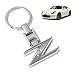 iJDMTOY Chrome Polished Ally Metal Letter Z Key Chain Ring Compatible With Nissan 240ZX 280ZX 300ZX 350Z 370Z Z Car primary