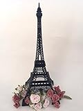 12 Inch (30cm) Metal Eiffel Tower Statue Figurine Replica Centerpiece (Black)