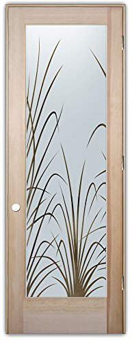 Interior Glass Door Sans Soucie Art Glass Wispy Reeds Negative