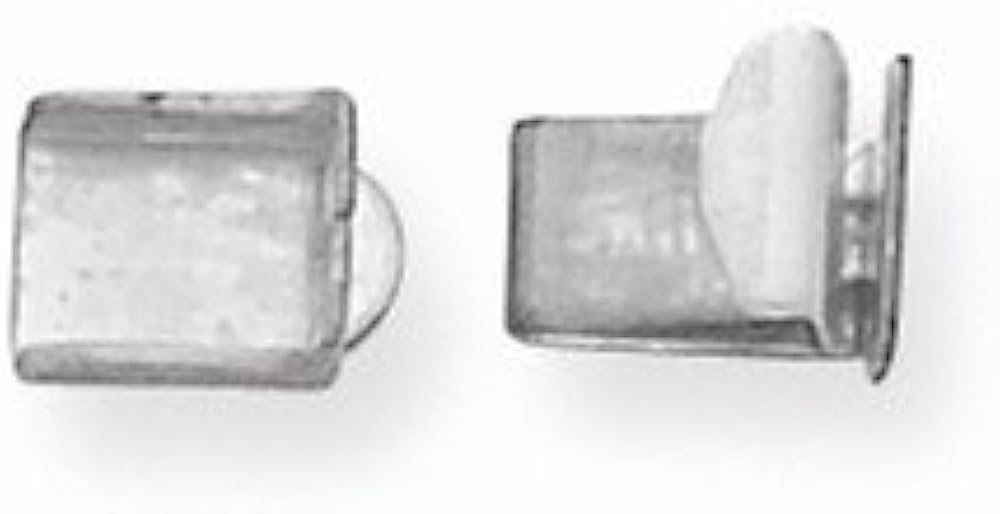 Sterling Silver 7.4 x 5.2mm Fold Over Tongue Box Clasp Jewelry