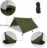 Keyohome 3m x 3m Camping Hammock Rain Fly Tarp Waterproof Shelter view 2