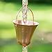 Marrgon Copper Rain Chain – Decorative Chimes & Cups Replace Gutter Downspout & Divert Water Away from Home for Stunning Fountain Display – 6.5’ Long for Universal Fit – Bell Style