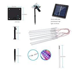 LALAPAO Solar Outdoor String Lights Meteor Shower