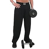 Mens/Women baggy workout pants body building active wear gym fitness pants in soft black