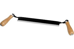 ANZHIRUOSU 8 Inch Draw Knife for Woodworking - Multi-Purpose Debarking Tool, Spoke Shave & Wood Shaving Tool, Durable & Efficient for Carving, Shaping, Log Stripping (Straight 8 in)