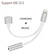 iPhone 7 Adapter, Lightning to 3.5mm Audio Adapter, ADABUNNY 2 in 1 Lightning Charger and 3.5mm Earphones Jack Cable for Apple iPhone 7 7 Plus 6S 6 iPod iPad - Support iOS 10.3 or Later (Silver)