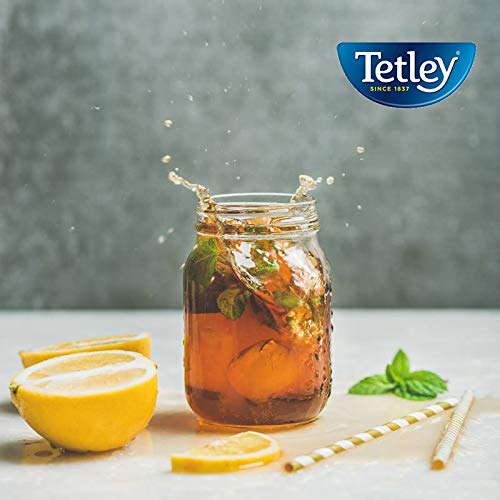 TETLEY BLACK TEA, DECAFFEINATED ICED TEA BLEND, FAMILY SIZE, 24 TEABAGS (PACK OF 6) – PACKAGING MAY VARY