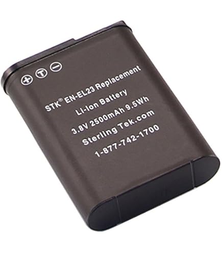 Batmax EN-EL23 Akku-Set Für Nikon Coolpix | 2 Akkus + Aufbewahrungskoffer Mit Speicherkarten-Hülle | 1850 MAh | Mehrfachschutz