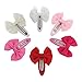 15 Pairs Tiny Baby Girls Grosgrain Ribbon Hair Bows Clips for Toddlers Kids (2'' Hair Bows Snap Hair Clips)