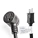 ALEKO WAC101550 Heavy Duty Welder Adapter Cord 12 Inch STW 10/3 Adapter 15A Male to 50A Female