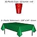Christmas Party Tableware & Decorations - 32 Guests - Santa Dinner Plates and Napkins, Red Cups, Green Tablecloths, 3 Tree Centerpieces, Red and Green Crepe Streamers, MERRY CHRISTMAS banner