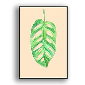Framed Canvas Wall Art for Living Room, Bedroom Leaves Canvas Prints for Modern Home Decoration Ready to Hang - 16"x24" inches