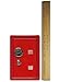 Kid's Coin Bank Locker Safe with Single Digit Combination Lock and Key - 7” High x 4” x 3.9” Red