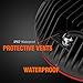 Primelux 8-inch 14400 Lumens Off Road LED Driving Light - 32x5W Cree Spot Beam for Jeep Wrangler JK TJ Cherokee XJ GMC Ford Raptor - PC Lens Cover - Waterproof IP67 (Red Ring)