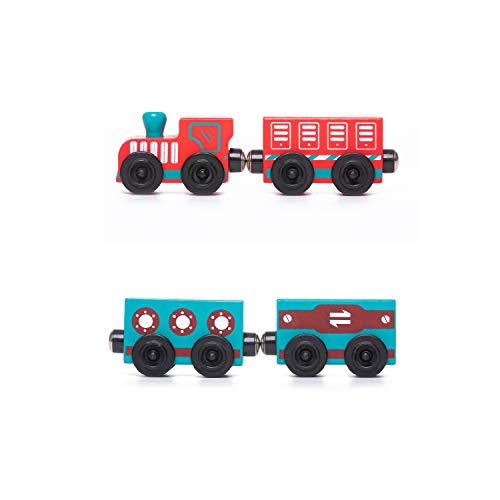 umu Wooden Train Set for Toddlers Toys for Kids Compatible to