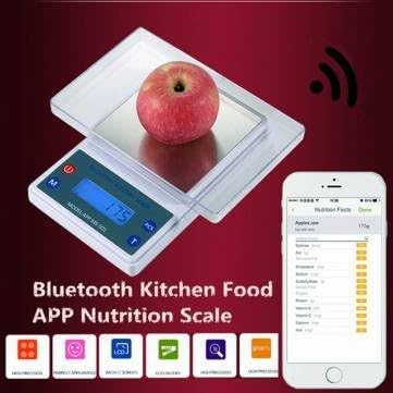 UR Kitchen Gadgets 5Kg/1g Smart Digital Kitchen Scale APP Bluetooth Nutritional Food Scale For IOS / Android