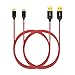 [2-Pack] Anker 6ft / 1.8m Nylon Braided Tangle-Free Micro USB Cable with Gold-Plated Connectors for Android, Samsung, HTC, Nokia, Sony and More (Red) primary
