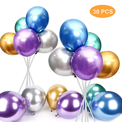 30PCS Metallic Thicken Chrome Balloons,Decor&nbsp;for&nbsp;Wedding,Prom,Birthday&nbsp;Party,Christmas,Graduation