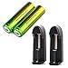 Skywolfeye 18650 Rechargeable Batteries 5000mAh 3.7V Lithium and Li-ion 18650 18500 16340 14500 26650 Universal Smart Battery Charger (2PC Charger+ 2PC 18650 Battery 5000 mAh)
