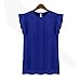 Womens Casual Loose Tops Chiffon Shirt Short Tulip Sleeve Blouse by Topunder