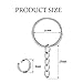 JEWMAY 100Pcs Split Key Chain Rings with Chain and Jump Rings Bulk for Crafts Supplies 1 Inch - Silver Color
