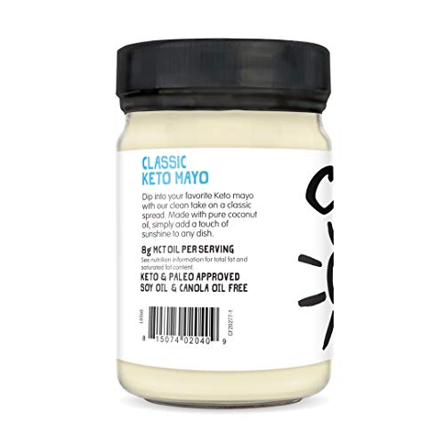 Chosen Foods Classic Keto Mayonnaise with MCT Oil, Gluten & Dairy Free, LowCarb, Keto & Paleo