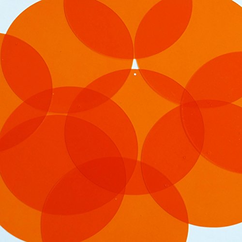Round Vinyl Shape 70mm Orange Go Go Transparent