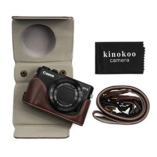 kinokoo PU Leder Tasche für Canon PowerShot G7 X Mark II/G7X Mark III Schutztasche Canon G7X III/GX II Kameratasche…