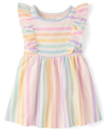 The Children's Place,Baby-Girls,and Toddler Flutter Dress, Short SleeveRainbow…