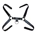 YiZYiF Men's PU Leather Male Chest H Bulldog Harness 4 Straps Club wear Costumes