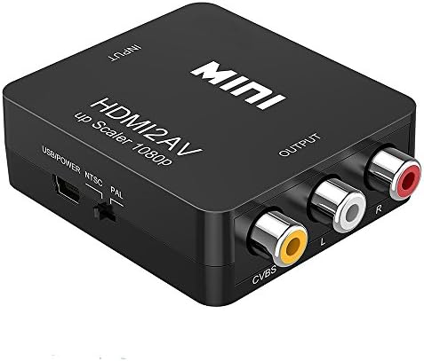 ONSEMI HDMI to AV, Mini HDMI to 3RCA Composite Video AV Converter 1080P for PC Laptop Xbox PS3 TV STB VHS VCR Camera DVD