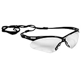 KLEENGUARD Nemesis Safety Glasses (25679), Clear Anti-Fog Lens with Black Frame, 12 Pairs / Case