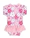 RuffleButts® Baby/Toddler Girls Happy Petals Peplum One Piece Rash Guard - 3-6m
