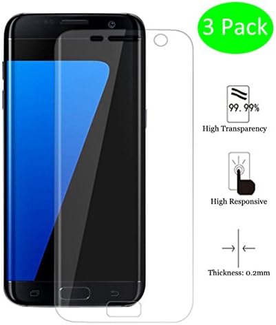 Galaxy S7 Edge Screen Protector Anti-Explosion Full Coverage HD Clear Film for Samsung S7 Edge (3-Pack)