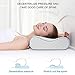 Anvo Memory Foam Pillow, Neck Contour Cervical Orthopedic Pillow for Sleeping Side Back Stomach Sleeper, Ergonomic Bed Pillow for Neck Pain - Blue White, Soft